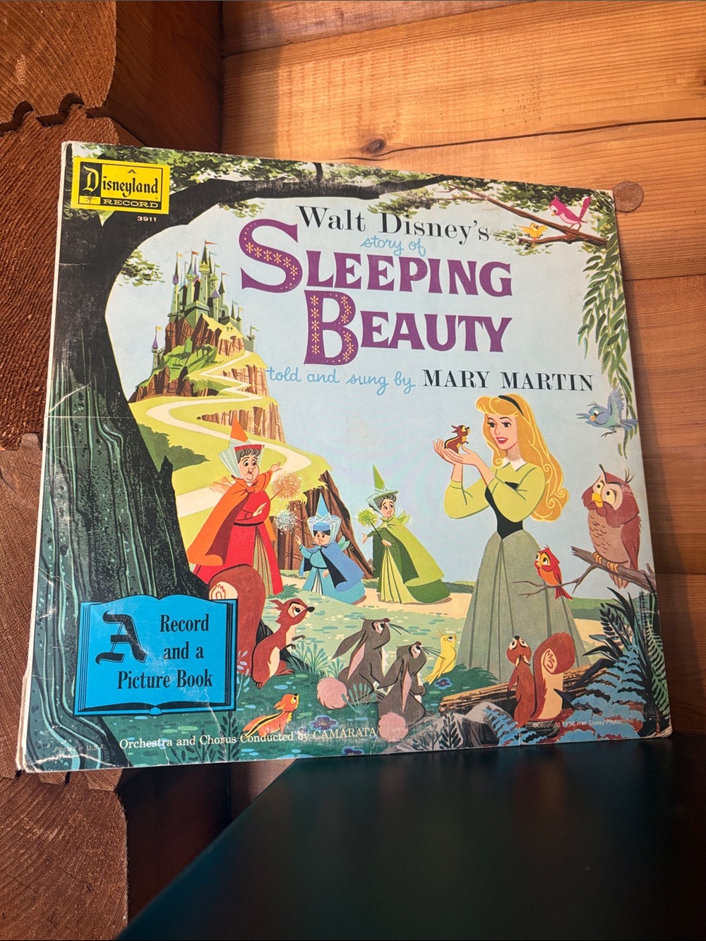 1985 Disneyland Records "Story of Sleeping Beauty" LP Record & Book